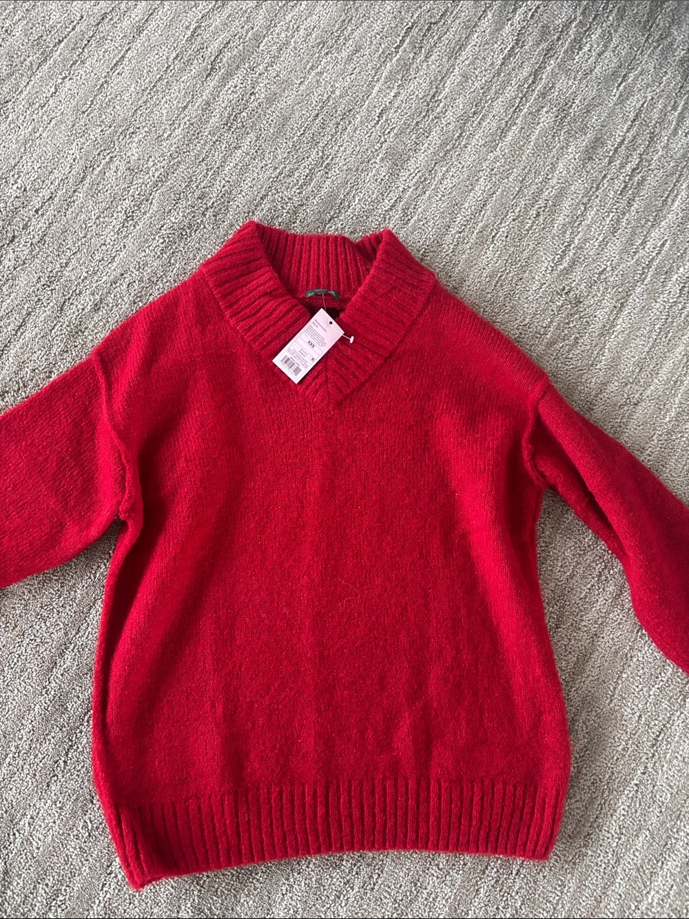 wild fable Red V-Neck Pullover Sweater